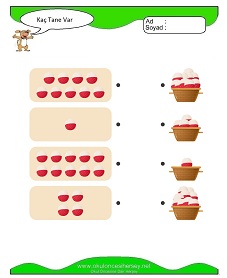 okul öncesi çocuklar için Sayı Sayma çalışma sayfaları